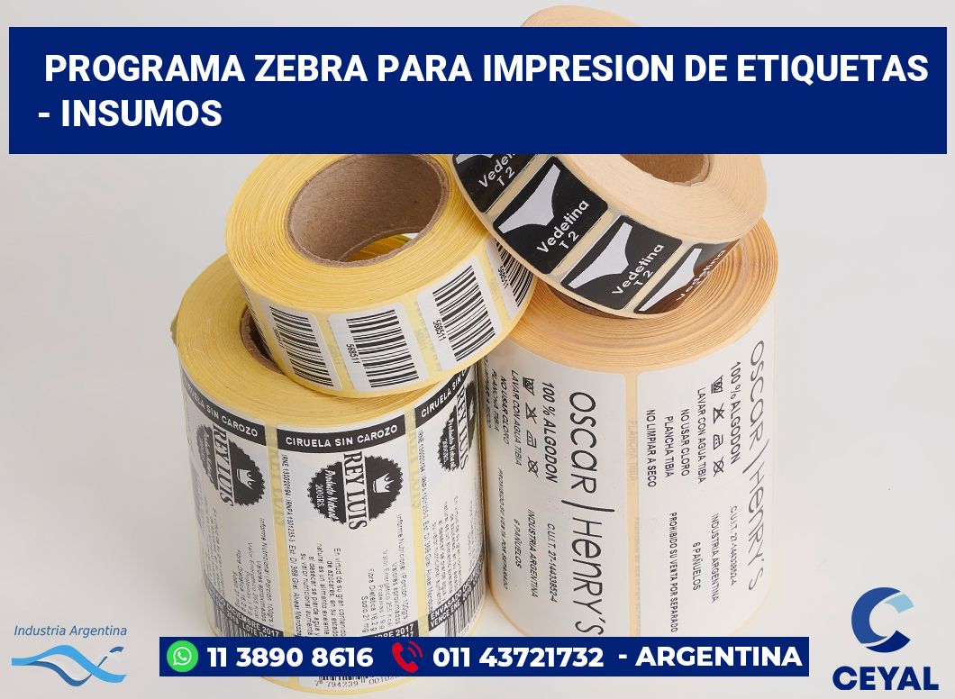 programa zebra para impresion de etiquetas  - Insumos