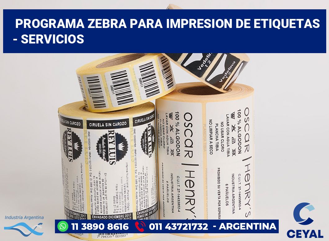programa zebra para impresion de etiquetas  - Servicios