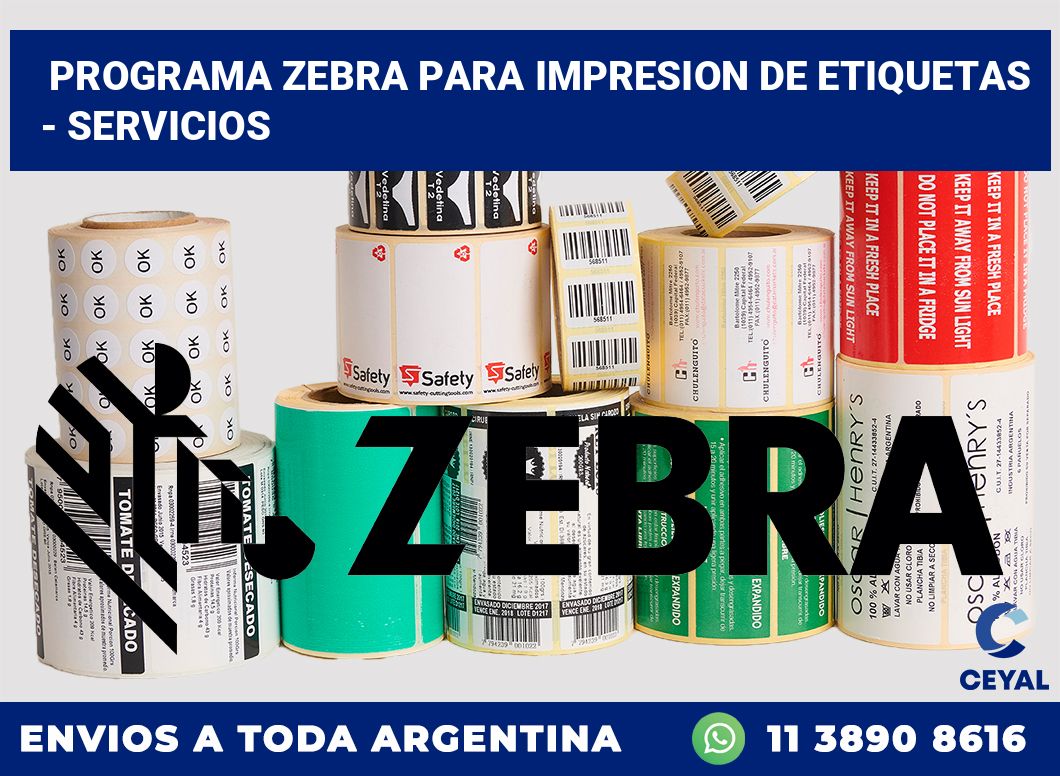programa zebra para impresion de etiquetas  – Servicios