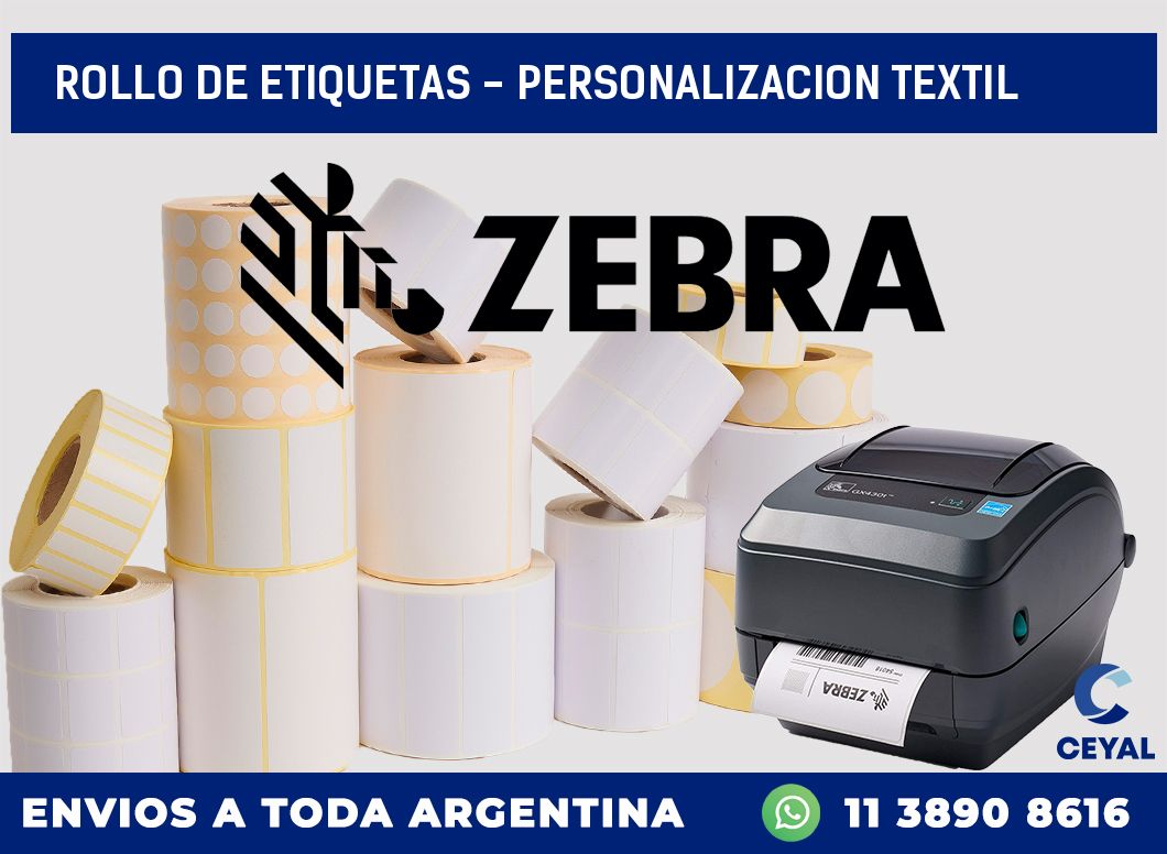 rollo de etiquetas - personalizacion textil