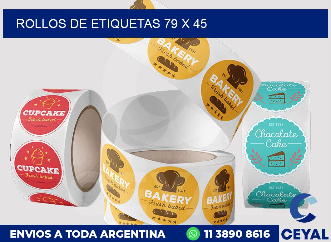 rollos de etiquetas 79 x 45