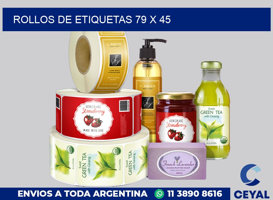 rollos de etiquetas 79 x 45