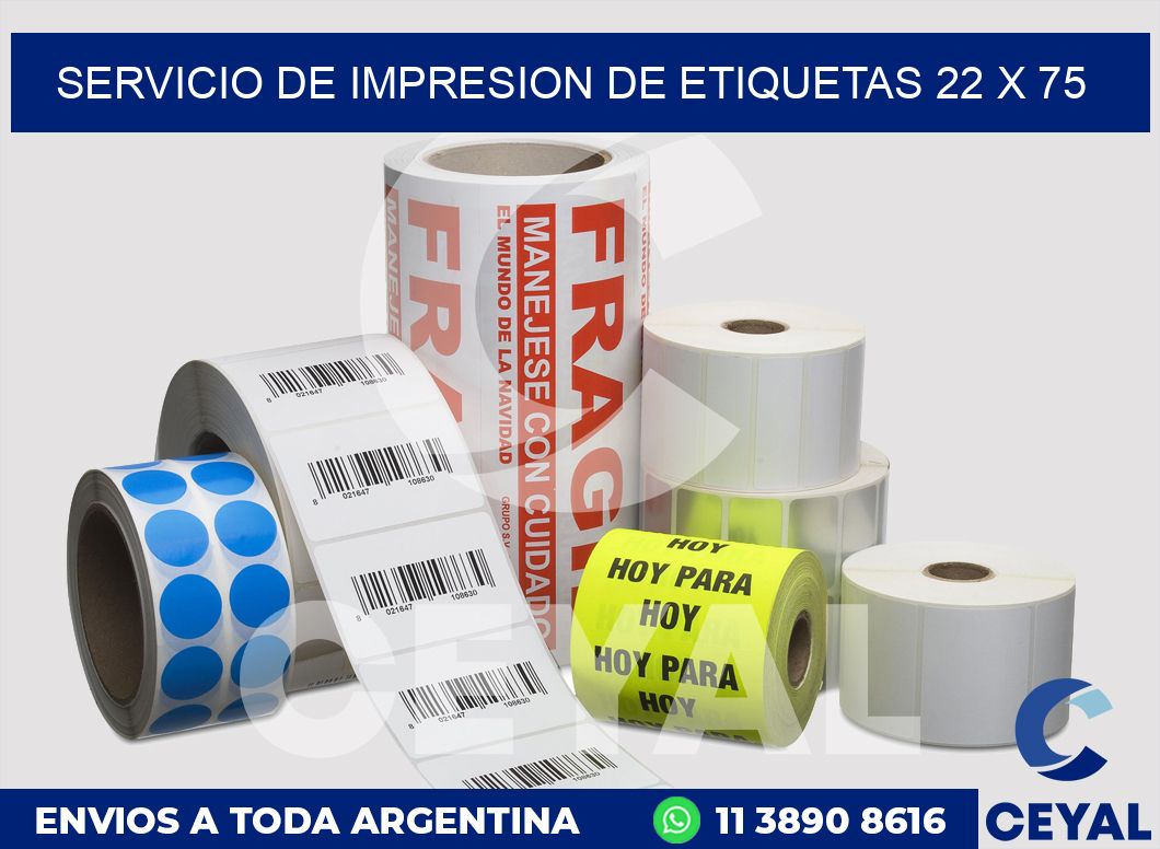 servicio de impresion de etiquetas 22 x 75
