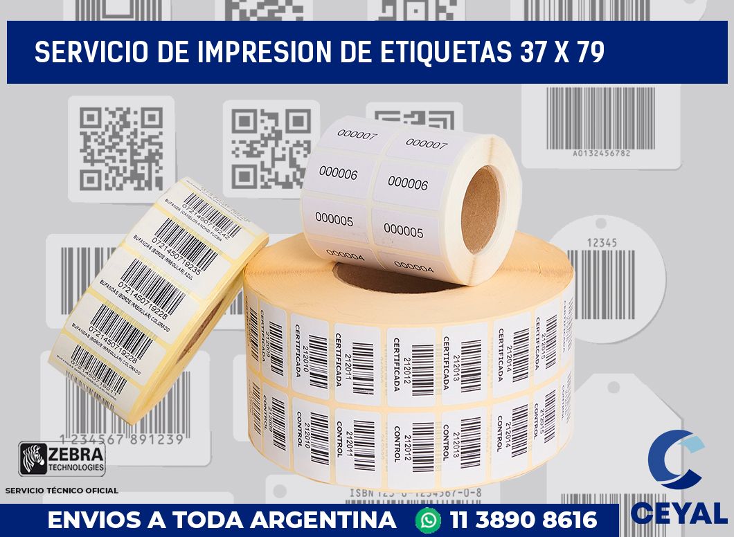 servicio de impresion de etiquetas 37 x 79