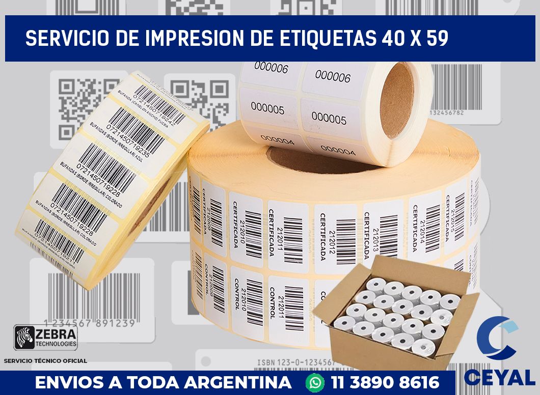 servicio de impresion de etiquetas 40 x 59