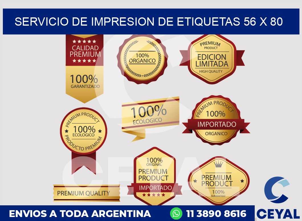 servicio de impresion de etiquetas 56 x 80