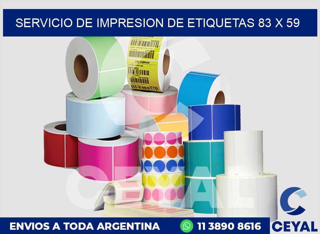 servicio de impresion de etiquetas 83 x 59