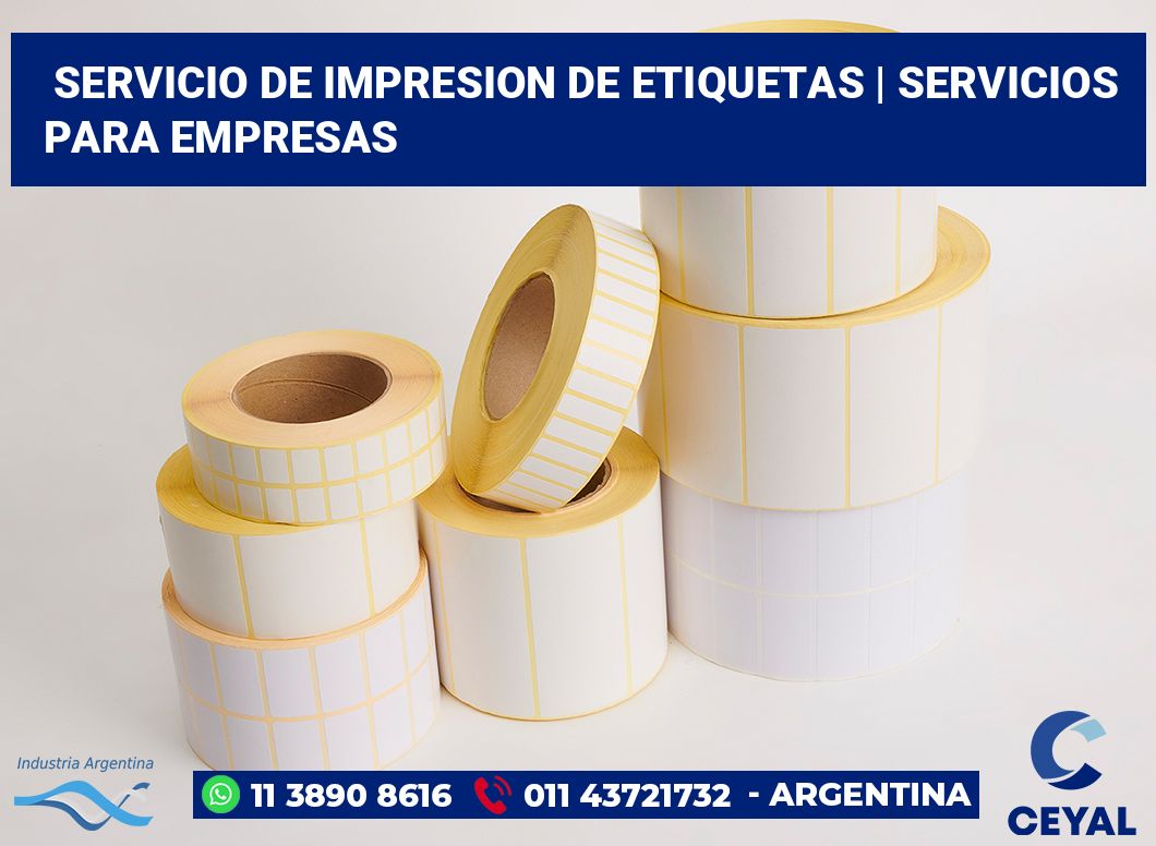 servicio de impresion de etiquetas | Servicios para empresas