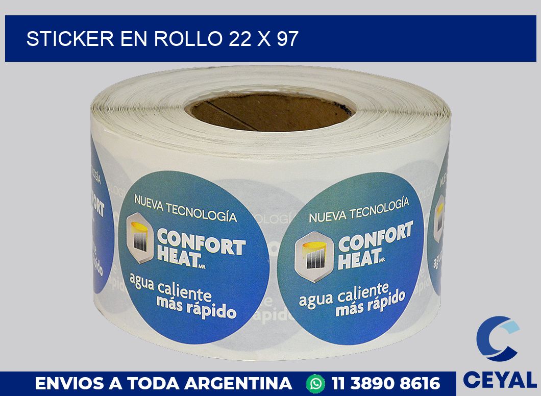 sticker en rollo 22 x 97