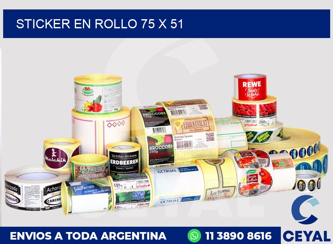 sticker en rollo 75 x 51