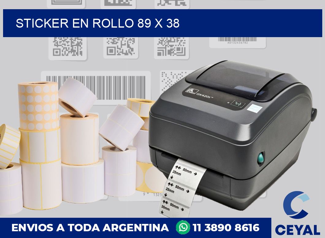 sticker en rollo 89 x 38