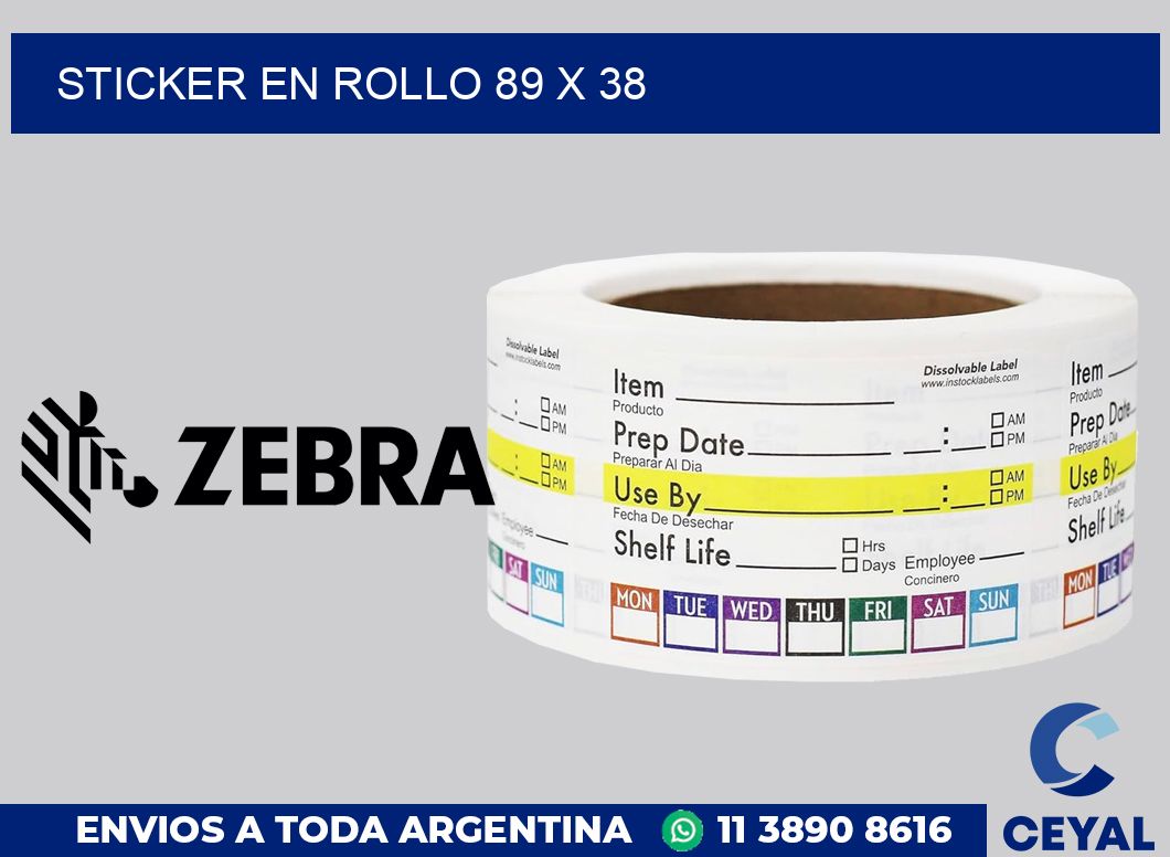 sticker en rollo 89 x 38