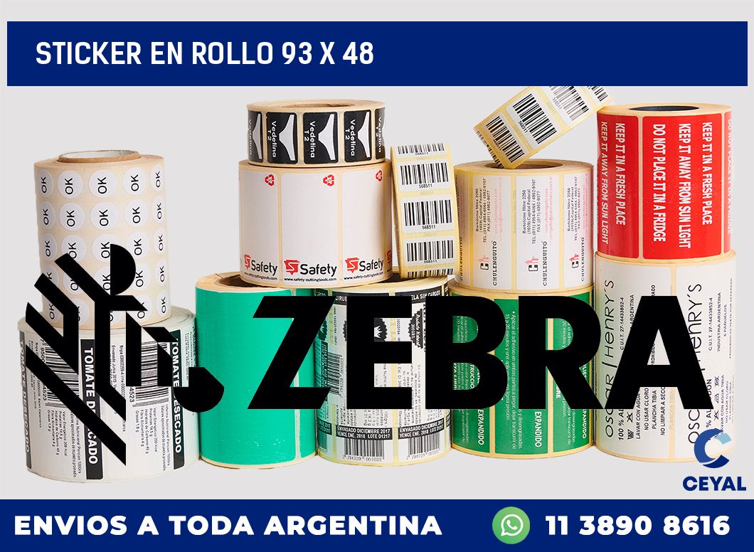 sticker en rollo 93 x 48