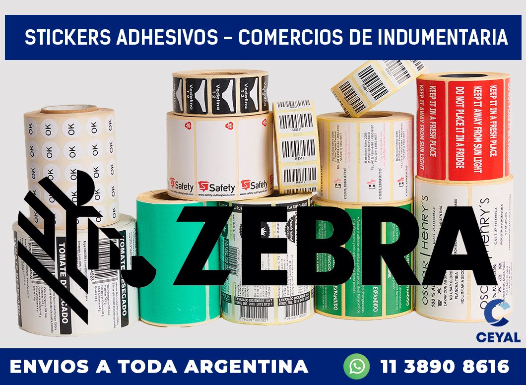 stickers adhesivos – Comercios de indumentaria