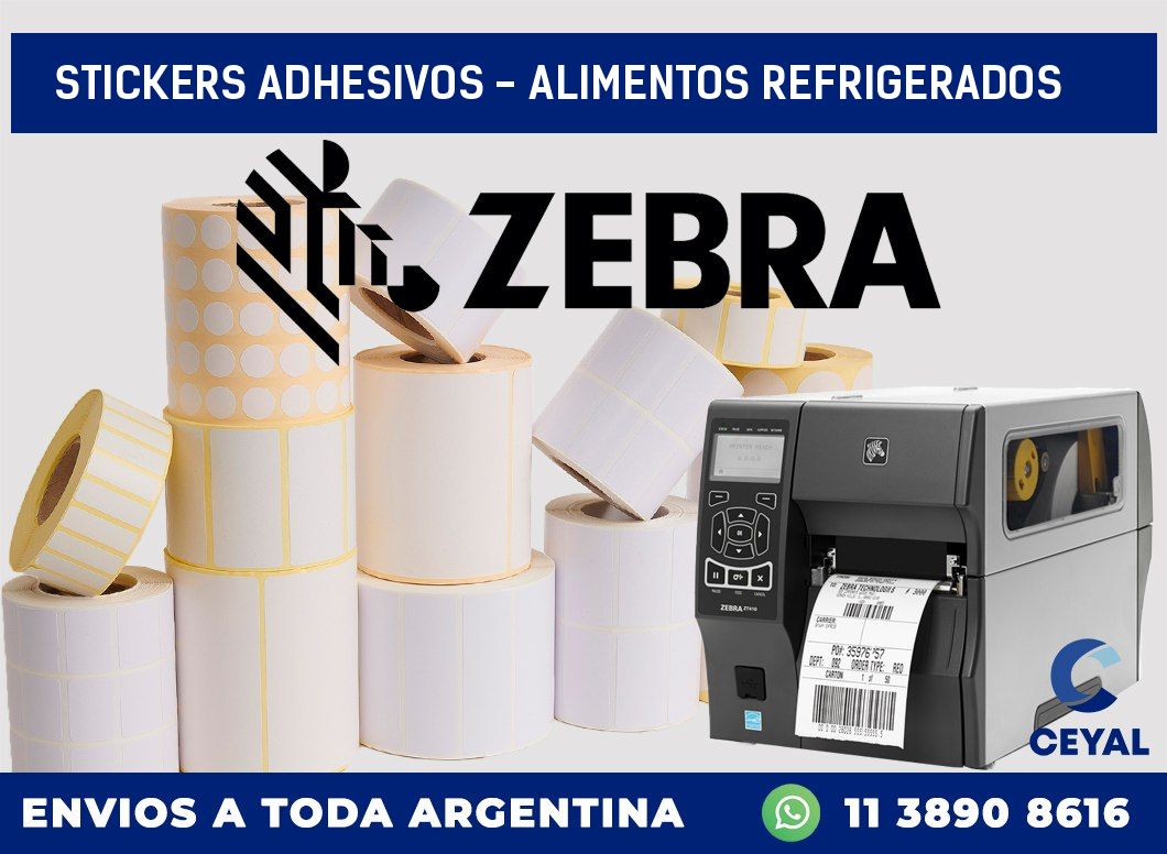 stickers adhesivos – alimentos refrigerados