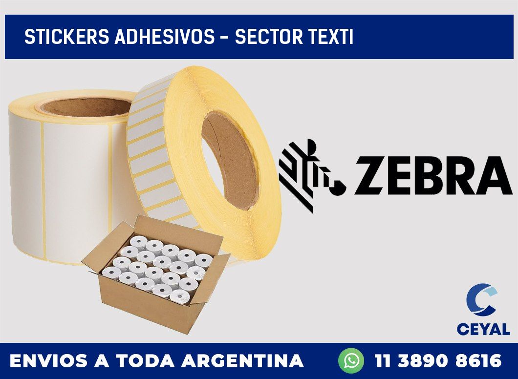 stickers adhesivos – sector texti