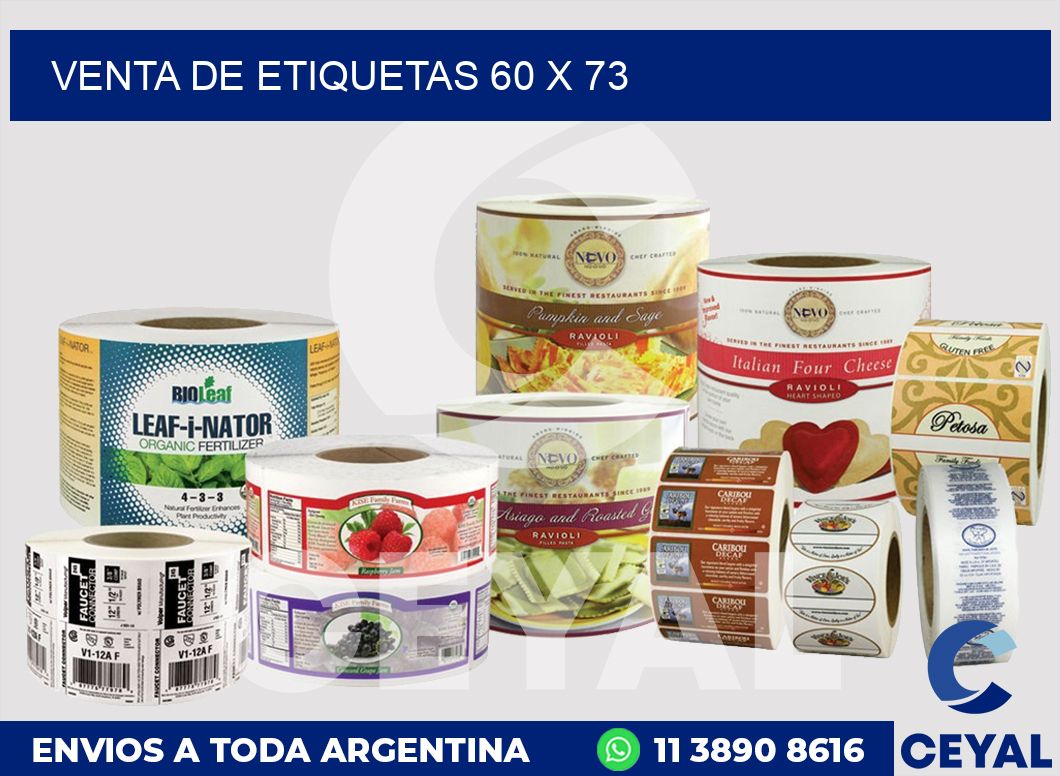 venta de etiquetas 60 x 73
