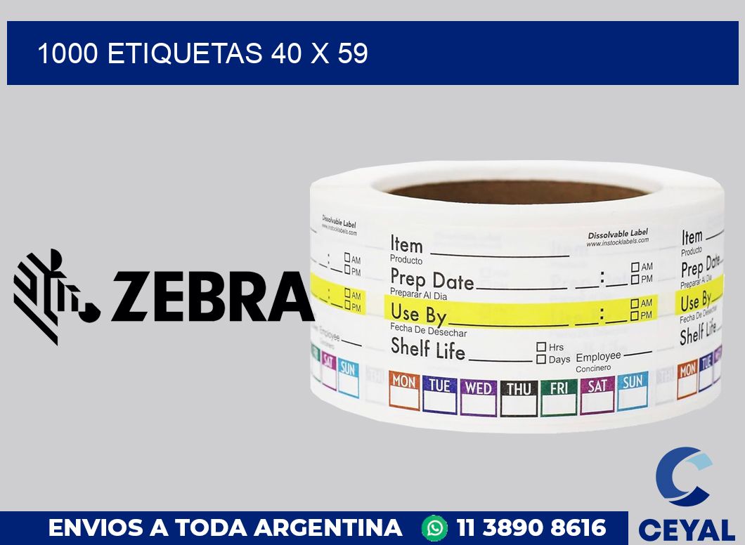 1000 etiquetas 40 x 59