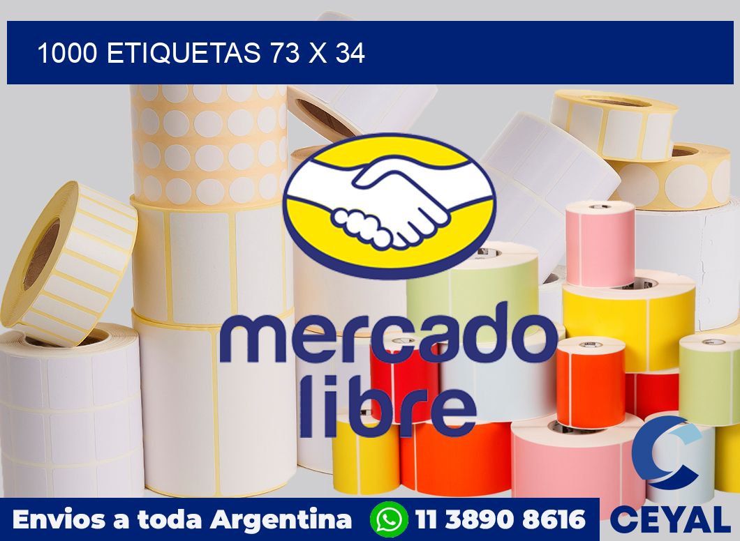 1000 etiquetas 73 x 34