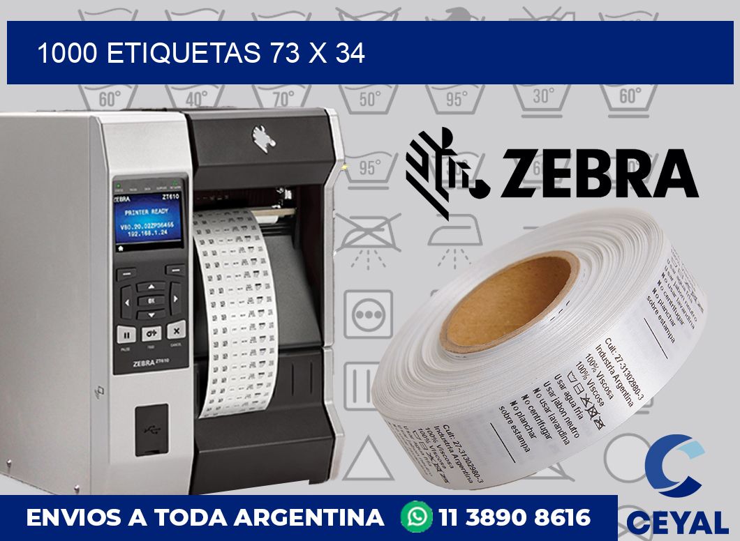 1000 etiquetas 73 x 34