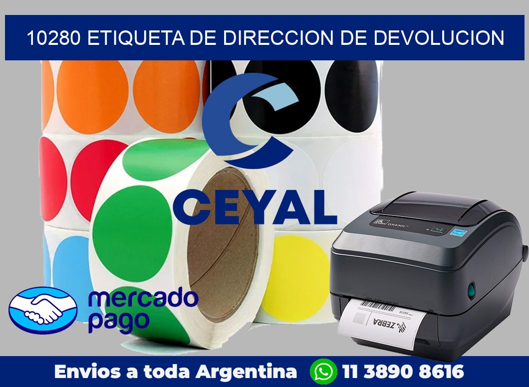 10280 Etiqueta de direccion de devolucion