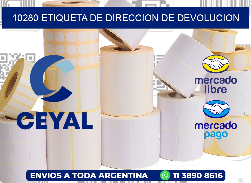 10280 Etiqueta de direccion de devolucion