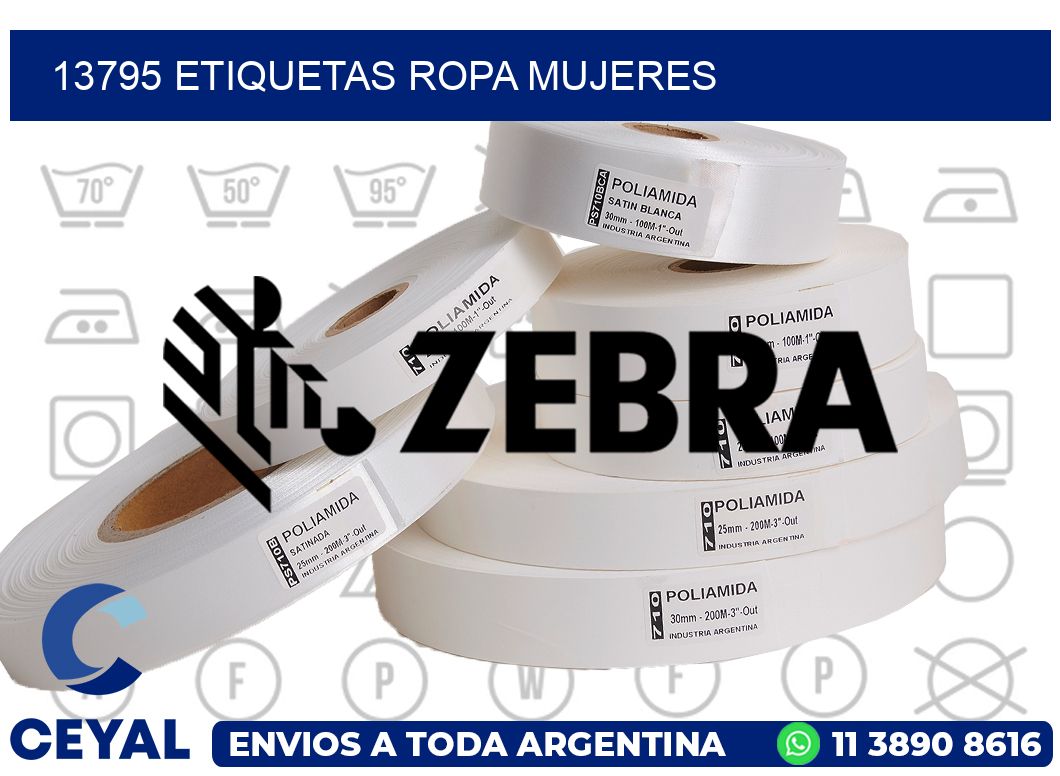 13795 Etiquetas ropa mujeres