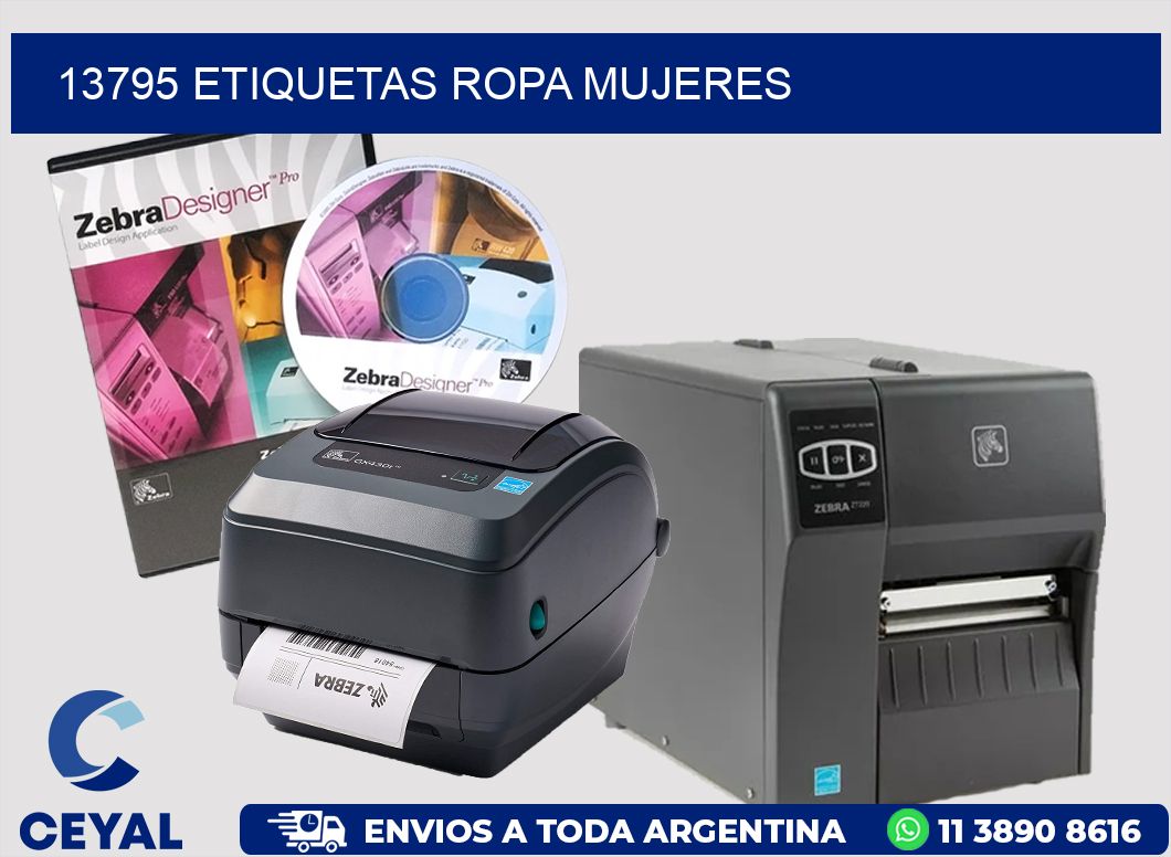 13795 Etiquetas ropa mujeres