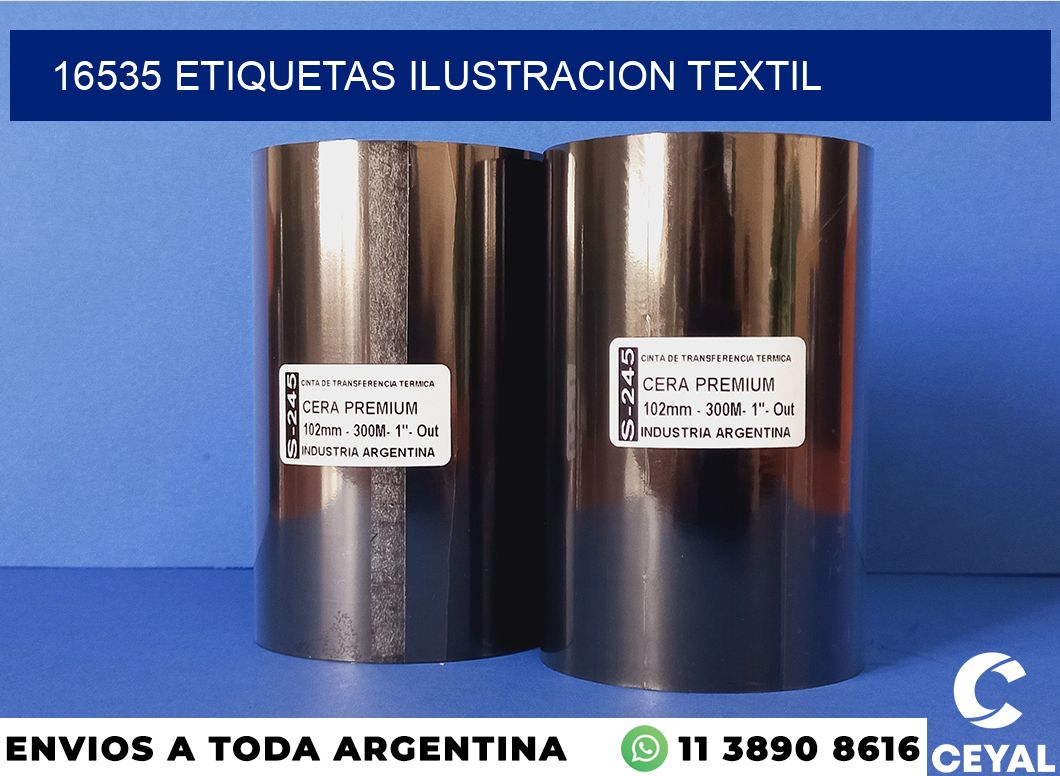 16535 etiquetas ilustracion textil