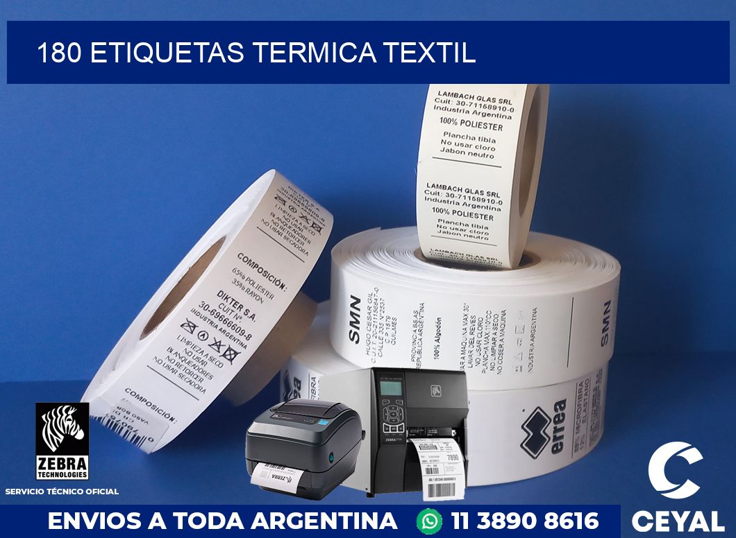 180 etiquetas termica textil