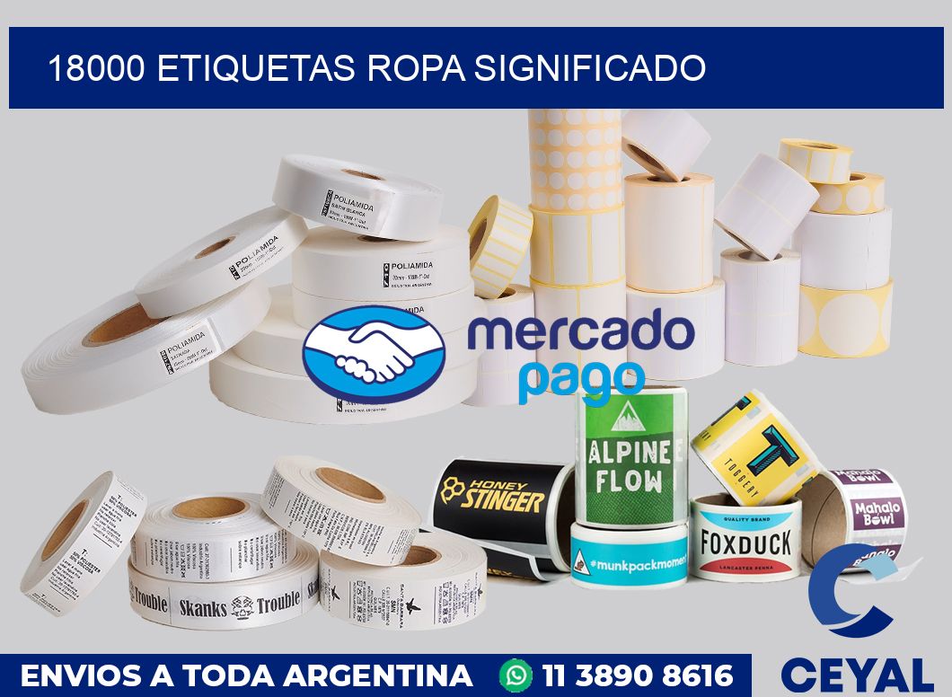 18000 Etiquetas ropa significado