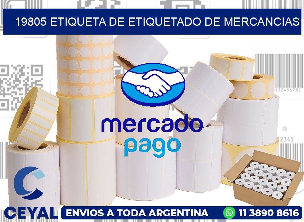 19805 Etiqueta de etiquetado de mercancias