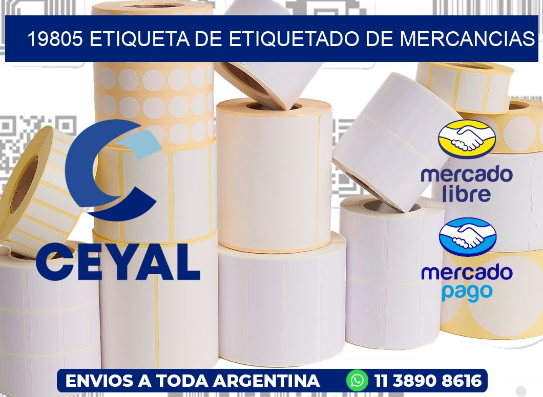 19805 Etiqueta de etiquetado de mercancias