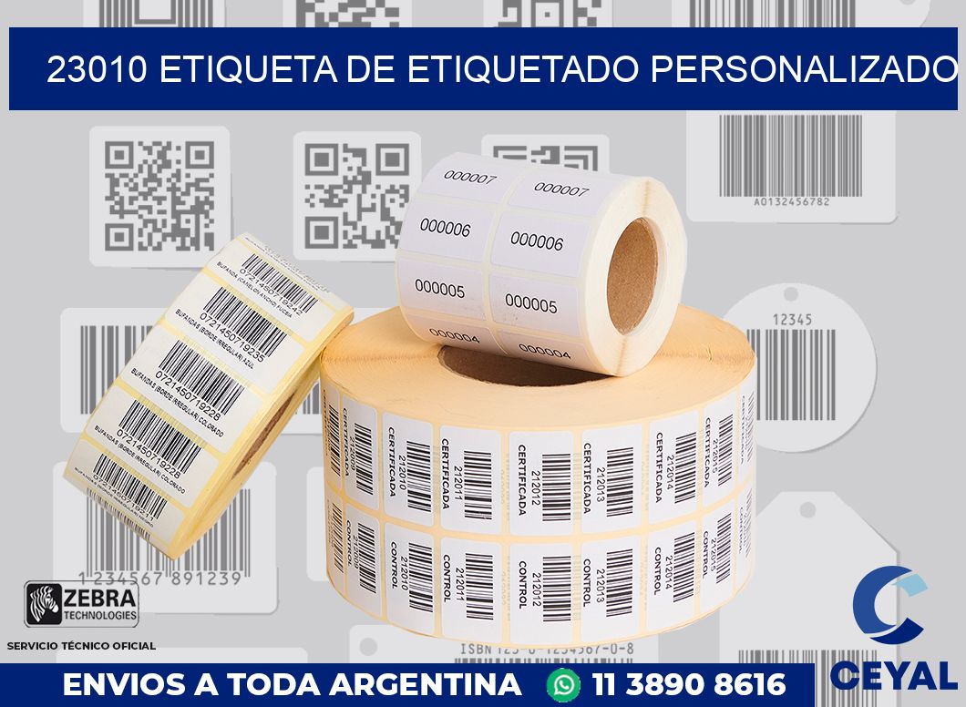 23010 Etiqueta de etiquetado personalizado