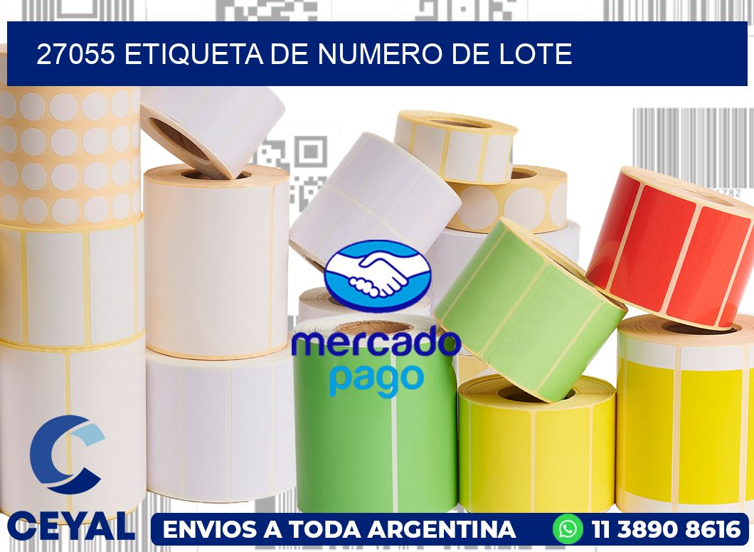 27055 Etiqueta de numero de lote