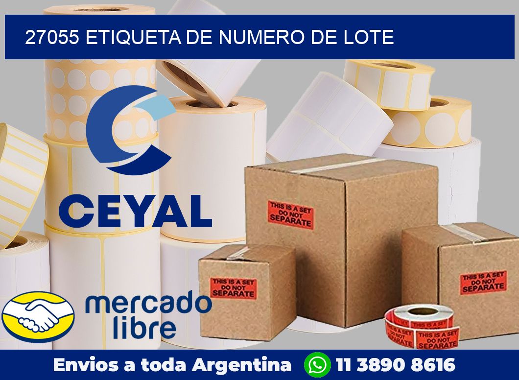 27055 Etiqueta de numero de lote