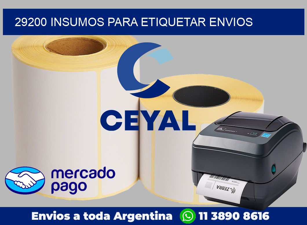 29200 Insumos para etiquetar envios