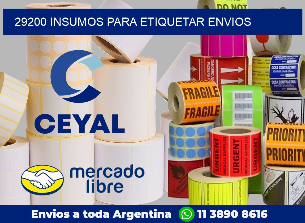 29200 Insumos para etiquetar envios