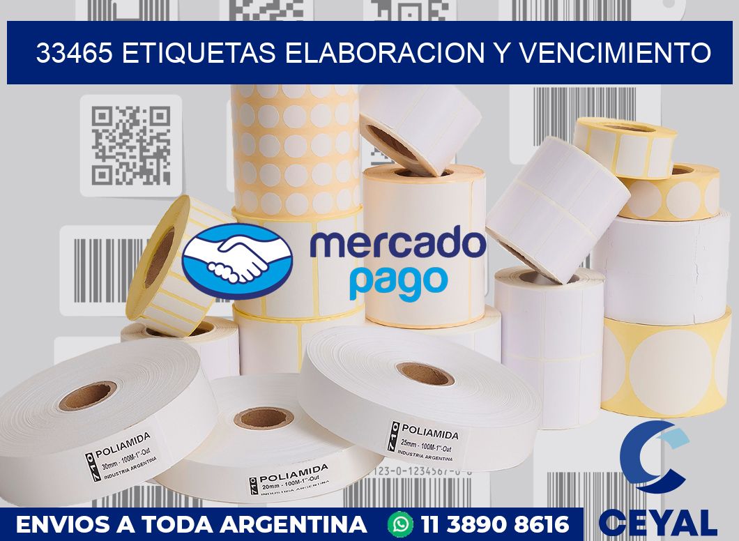 33465 Etiquetas elaboracion y vencimiento