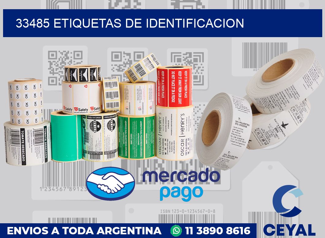 33485 Etiquetas de identificacion