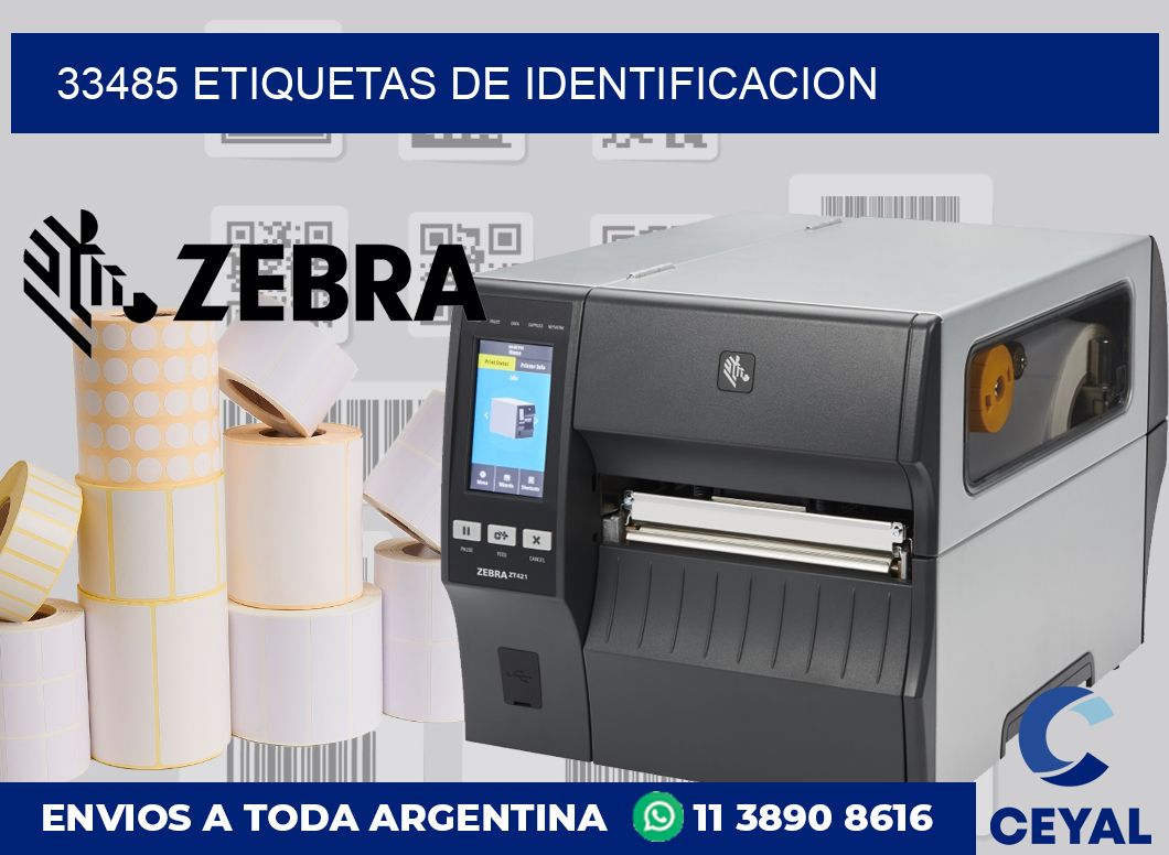 33485 Etiquetas de identificacion