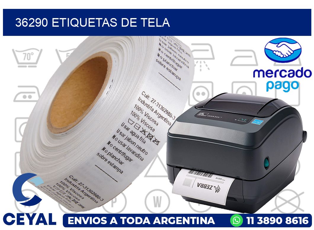 36290 Etiquetas de tela