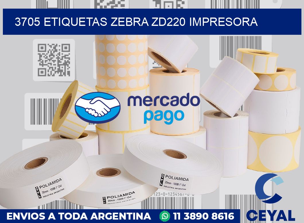 3705 etiquetas Zebra zd220 impresora