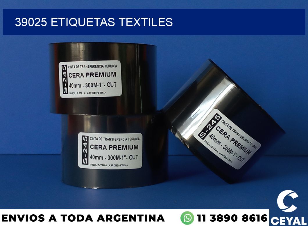 39025 etiquetas textiles