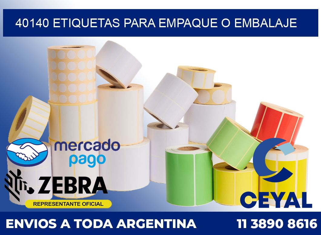 40140 Etiquetas para empaque o embalaje