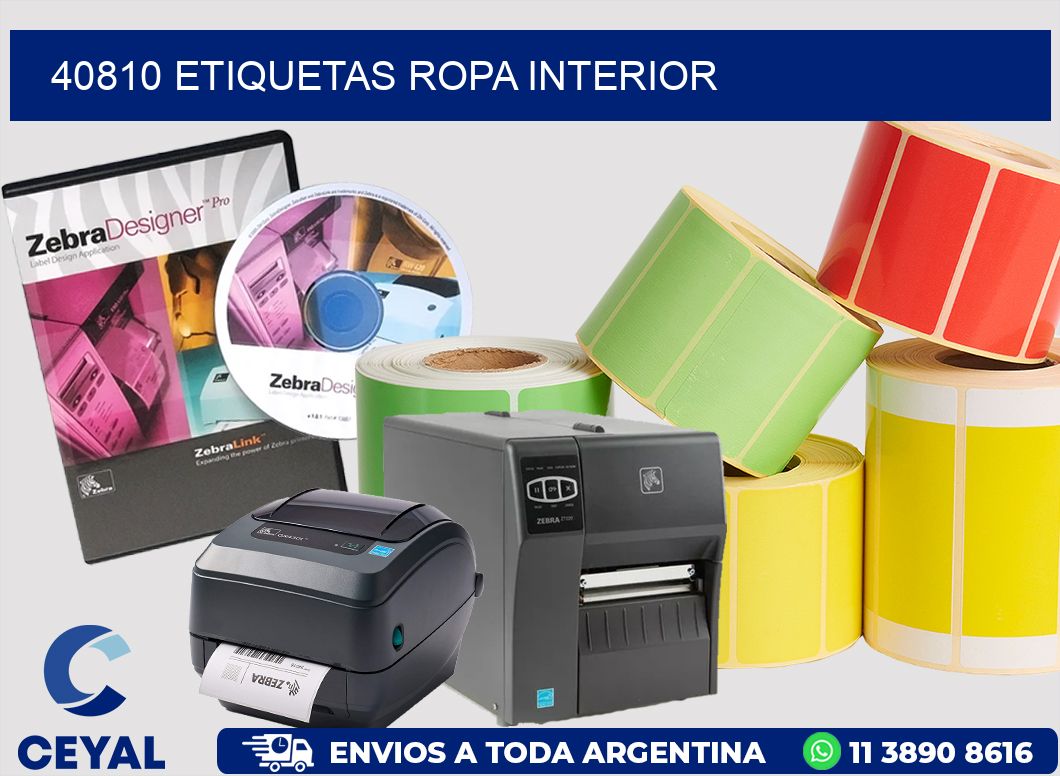 40810 Etiquetas ropa interior