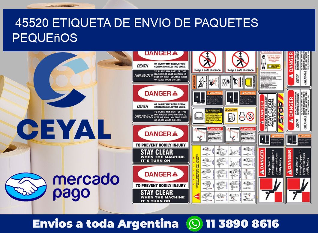 45520 Etiqueta de envio de paquetes pequeños