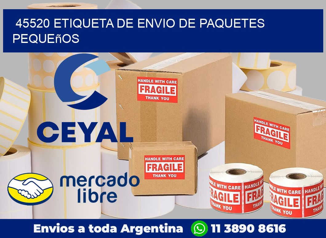 45520 Etiqueta de envio de paquetes pequeños