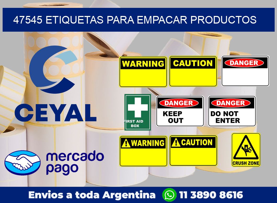 47545 etiquetas para empacar productos
