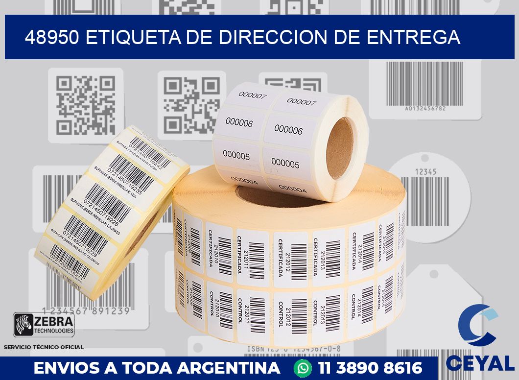 48950 Etiqueta de direccion de entrega